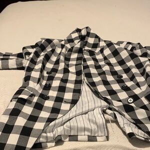 Rachel Zoe Black and White Checkered Blazer